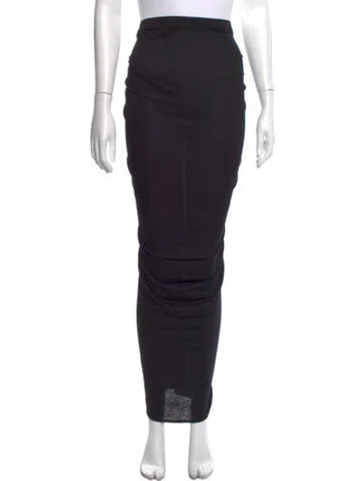 Pre-owned Givenchy Pleated Accents Long Skirt In Black
