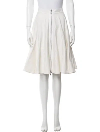 Pre-owned Givenchy Pleated Accents Midi Length Skirt In Neutral
