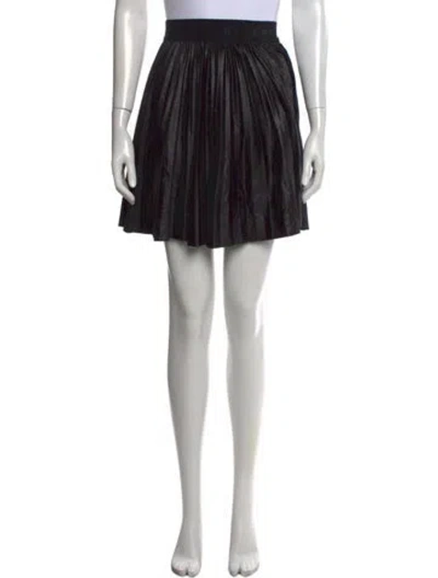 Pre-owned Givenchy Pleated Accents Mini Skirt In Black