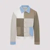 Givenchy Pleated And Snapped Denim Jacket Men In Multicolored