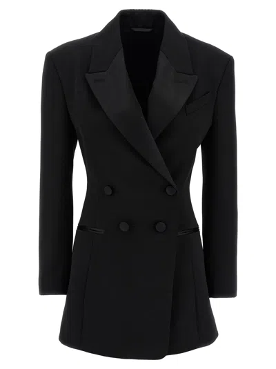 Givenchy Jacket In Wool With Pleated Back In Black