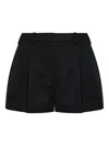 Givenchy Wool Bermuda Shorts Front Pleats Belt Loops In Black