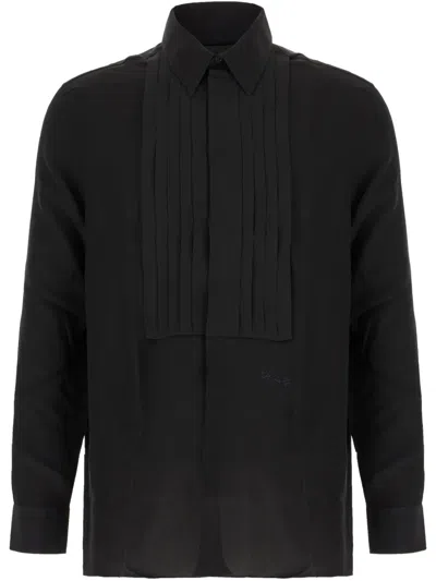 GIVENCHY PLEATED-BIB SILK SHIRT