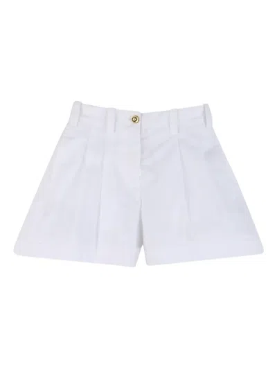 Givenchy Kids' Pleated Button Shorts In White