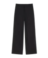 Givenchy Pleated Canvas Wide Trousers In Black