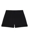 Givenchy Tailored Pleated Wool Shorts Pockets In Black