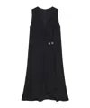 Givenchy Dress With 4g Detail And Pleated Effect In Crepe Satin In Black