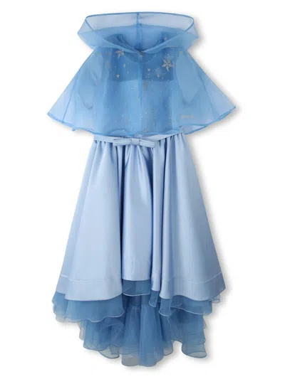 Givenchy Kids' Pleated Dress In Blue