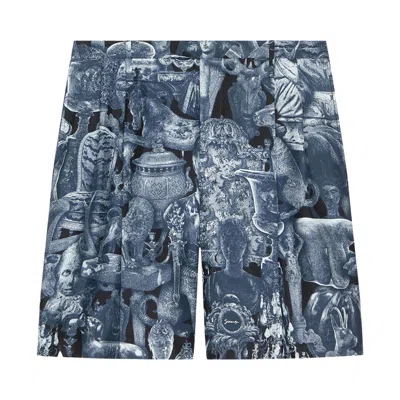 Pre-owned Givenchy Pleated Formal Short 'black/navy' | Men's Size 54