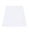 Givenchy Pleated Pointelle Knit Skirt With Ribbed Waistband In White