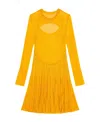 Givenchy Yellow Stretch Viscose Blend Mini Dress In Yellow