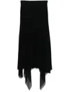 Givenchy Asymmetric Polka Dots Skirt In Tulle In Black