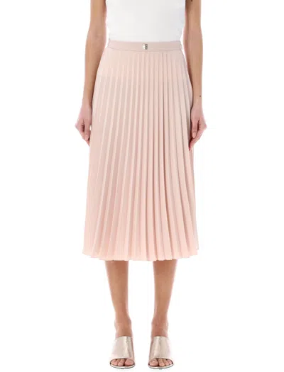 Givenchy Pleated Midi Skirt In Blush Pink