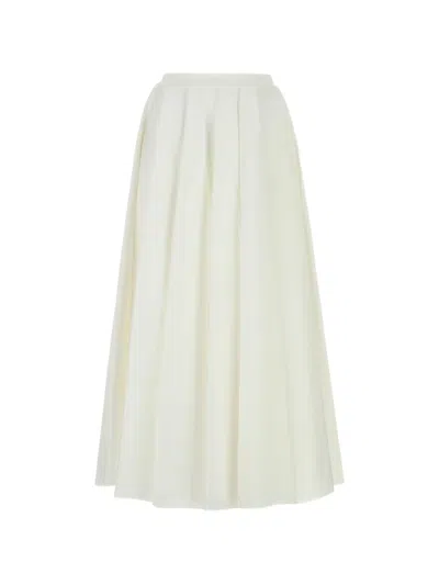 Givenchy Pleated Midi Skirt In White