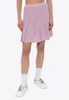 Givenchy Pleated Mini Skirt With Ribbed Waistband For Women In Pink