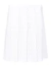Givenchy A-line Skirt With Embroidered Perforated Pleated Design