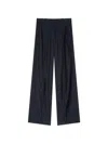 Givenchy Double Pleat Striped Pants In Wool In Blue
