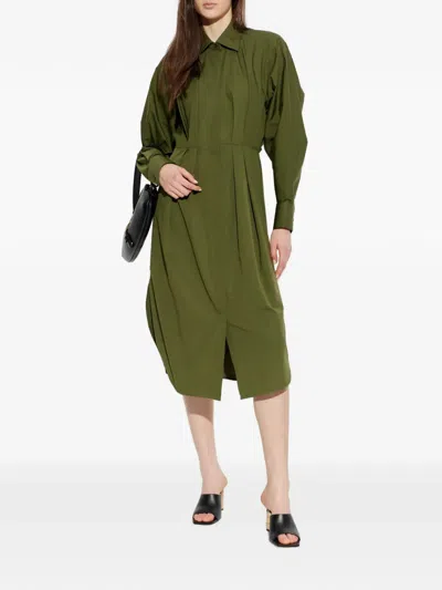 Givenchy Shirt Dress In Poplin In Green
