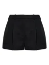 Givenchy Wool Bermuda Shorts Front Pleats Belt Loops In Black