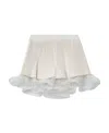 Givenchy Pleated Shorts With Lotus Leaf Edges In White