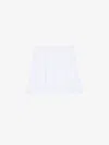 Givenchy Pleated Pointelle Knit Skirt With Ribbed Waistband In White