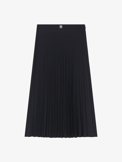 Givenchy Women's Pleated Skirt In Wool In Black