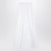 Givenchy White Pleated Cotton Trousers
