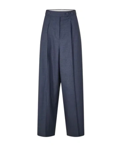 Givenchy Pleated Trousers In Blue