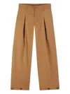 Givenchy Pleated Wide-leg Trousers In Brown