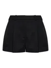 Givenchy Pleated Wool Shorts In Black