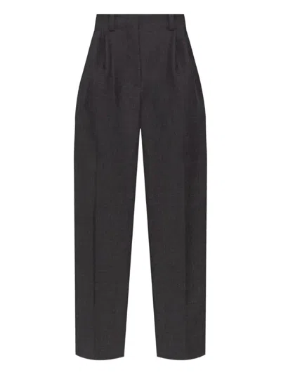 Givenchy Pleated Wool Trousers Clothing In Gray