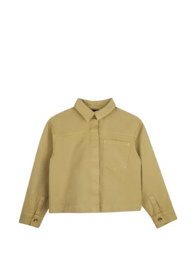 Givenchy Kids' Pleated-back Shirt In Brown