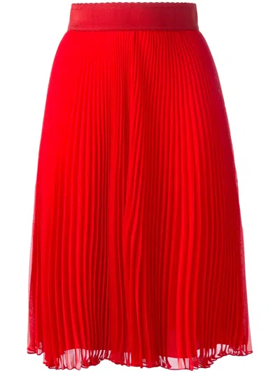 Givenchy Plissè Mid-length Skirt In Red