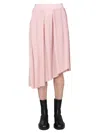 Givenchy Asymmetric Pleated Skirt In Pink