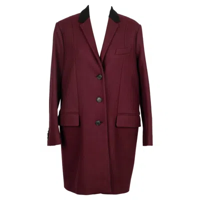 Pre-owned Givenchy Plum Wool Coat In Black