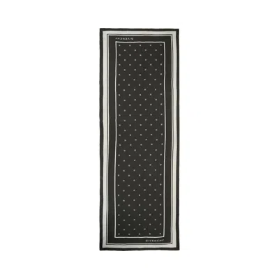 Pre-owned Givenchy Plumetis Oblong Scarf 'black White' | Multi-color | Women's Size Onesize