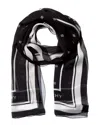 Givenchy Plumetis Silk Scarf In Black