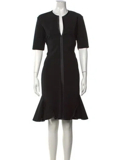 Pre-owned Givenchy Plunge Neckline Knee-length Dress W/ Tags In Black