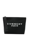 Givenchy Canvas Pouch With Zip In Black