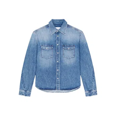 Givenchy Couture Seam Shirt In Shadow Washed Denim Clothing In Blue