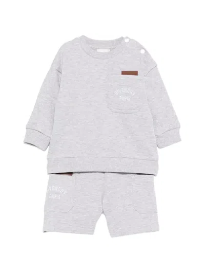 Givenchy Babies' Pocket Short Set In Gray