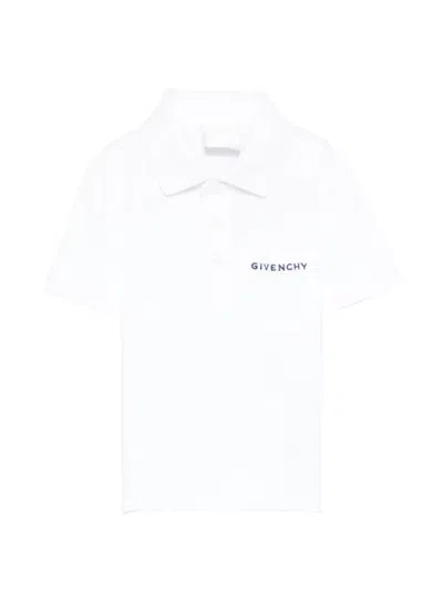 Givenchy Babies' Pocket Short-sleeve Polo Shirt In White