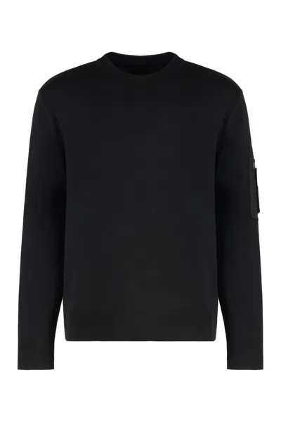 Givenchy Pocket-appliqué Wool Jumper In Black