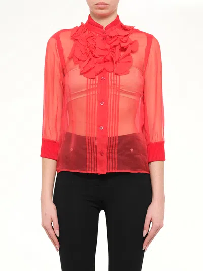 Givenchy Podium Blouse In Red