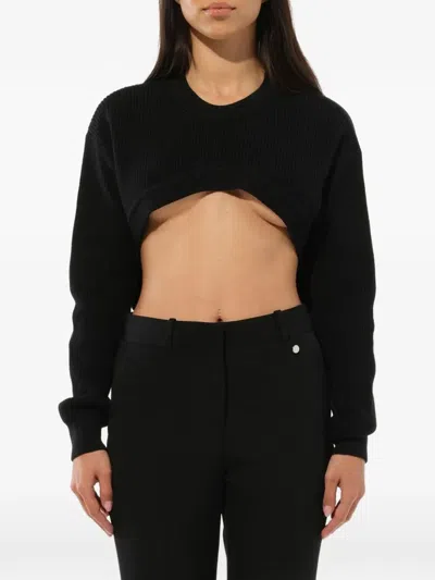 Givenchy Podium Cropped Sweater In Black