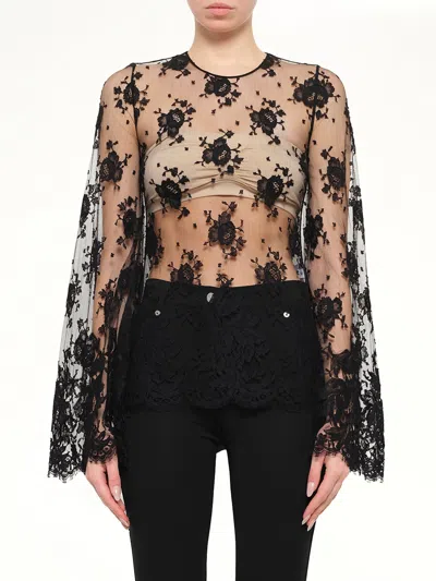 Givenchy Podium Long Sleeve Tops In Black