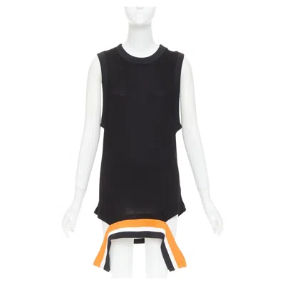 Pre-owned Givenchy Podium Robe 2014 Ribbed Tunic Tank Top M In Black