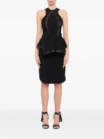 Givenchy Podium Satin-trim Midi Dress In Black