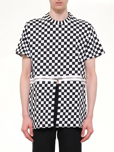 Givenchy Podium Check-pattern T-shirt In Black