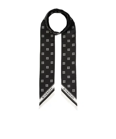 Givenchy Pointed Silk Scarf In Black
